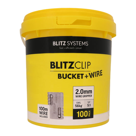 BLITZCLIP Bucket + Wire - 2.0mm Wire Gripper (40pcs)