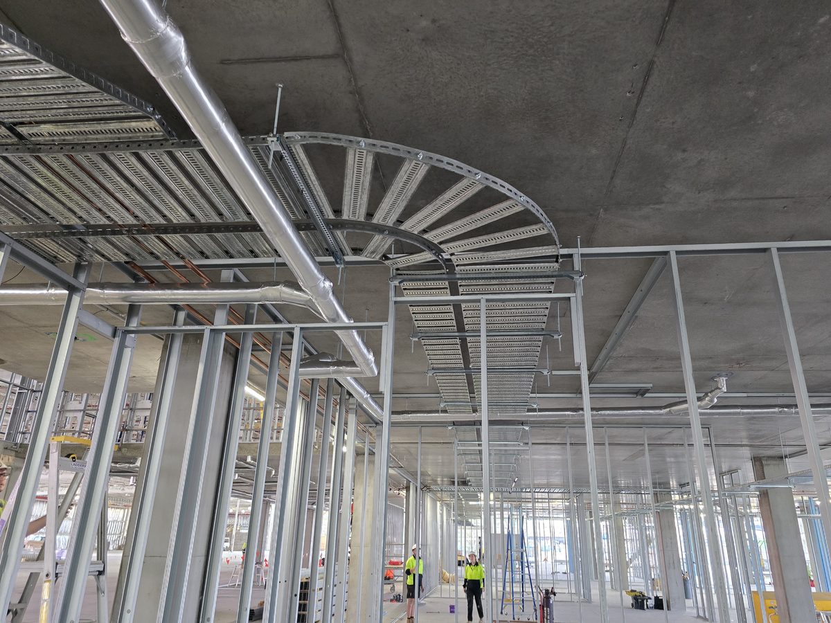 Cable containment and support systems installed at Melbourne Medical Laboratory